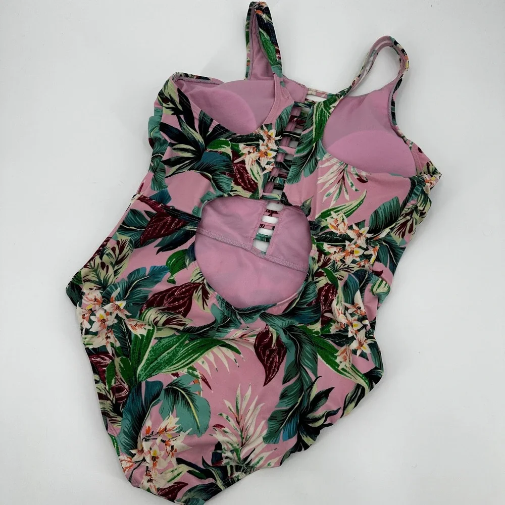 Miraclesuit Womens Tropical Floral High Neck One Piece Swimsuit L/XL? Beach Pool